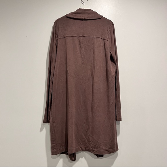 Athleta Light Brown/Pink Stretchy Long Midi Cardigan Sweater Women’s Size Large - Picture 5 of 8